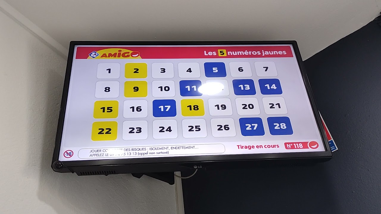 Numéros jaunes bleus